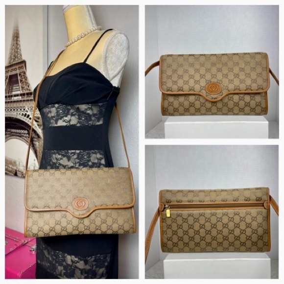 ✅GUCCI ✅ Authentic GG Canvas Crossbody Bag #8 - Picture 4 of 17